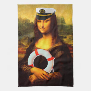 Sea Captain Mona Lisa Kitchen Towel