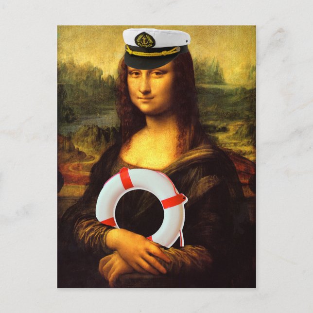 Sea Captain Mona Lisa Postcard (Front)