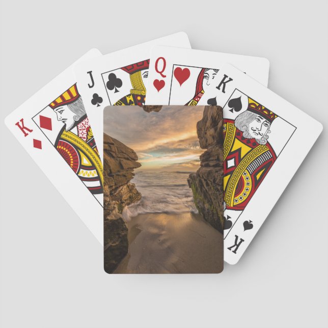 Sea cave at Windansea Beach Playing Cards (Back)