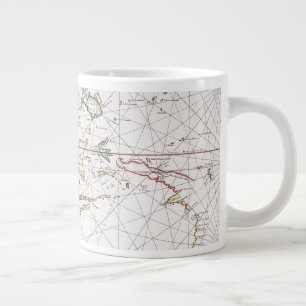 Sea chart East of India Indonesia Large Coffee Mug