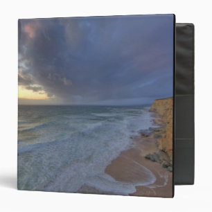 Sea cliffs catch days last light at Pomponi Binder