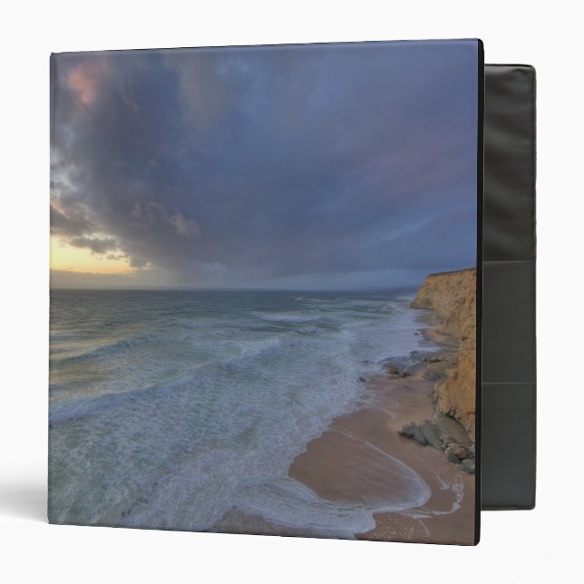 Sea cliffs catch days last light at Pomponi Binder (Front/Inside)