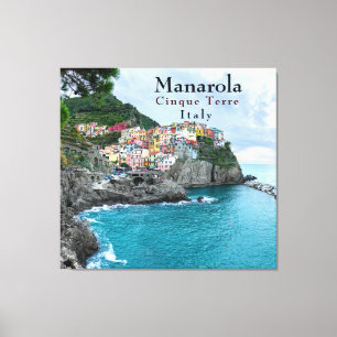 Sea Coast Cinque Terre Manarola Italy Canvas Print