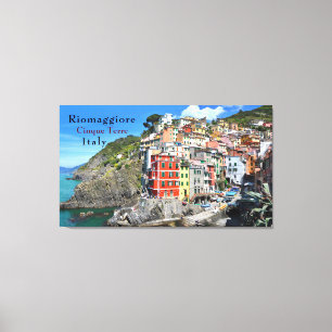 Sea Coast Cinque Terre Riomaggiore Italy Canvas Print