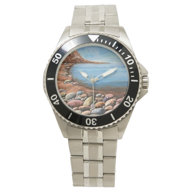 Sea Coast Rocky CLIFFS SEASHORE Relaxing Bright  Watch (Front)