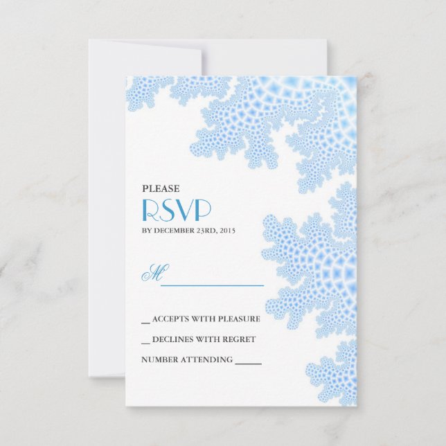 Sea Coral Beach Wedding RSVP Cards (Front)