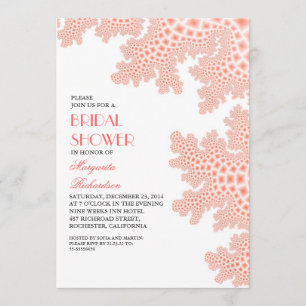 Sea Coral Bridal Shower Invitation