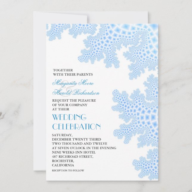 Sea Coral Modern Beach Mariage Invitation (Devant)