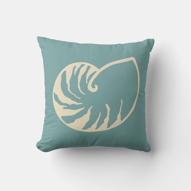 Sea Coral Nautilus Pillow (Front)