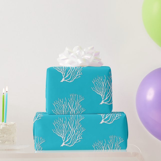 Sea Coral Pattern Colour Choice All Occasion Wrapping Paper (Party Gifts)