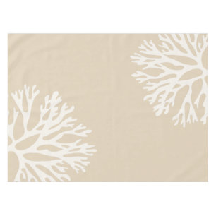 Sea Coral Silhouettes (Sandy Tan) Tablecloth