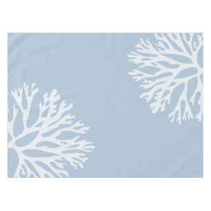 Sea Coral Silhouettes (Weathered Blue) Tablecloth