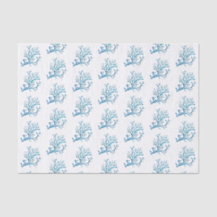Sea Coral Watercolor Pattern Beach Tissue Paper