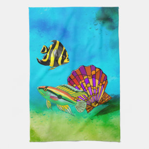 Sea Creations Mixed Media Kitchen Towel