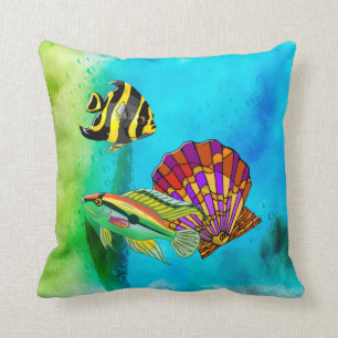 Sea Creations Mixed Media Throw Pillow
