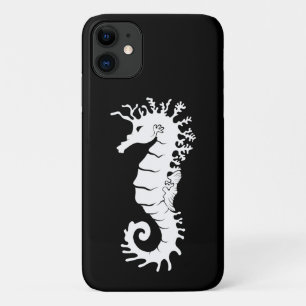 Sea Creature Silhouette - Seahorses iPhone 11 Case