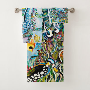 Sea Creatures Beach House Bath Towel Set
