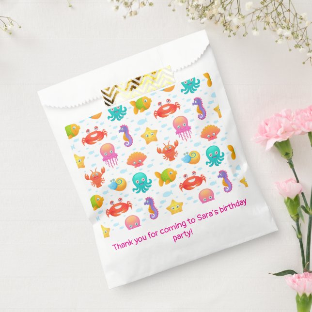 Sea Creatures Birthday Party Baby Shower Favour Bag (Sealed)