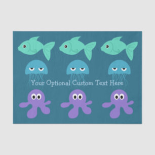 Sea Creatures custom tissue paper
