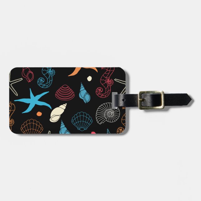 sea Creatures Luggage Tag (Front Horizontal)