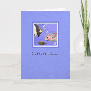 Sea Creatures Moorish Idol Fish Anniversary Card