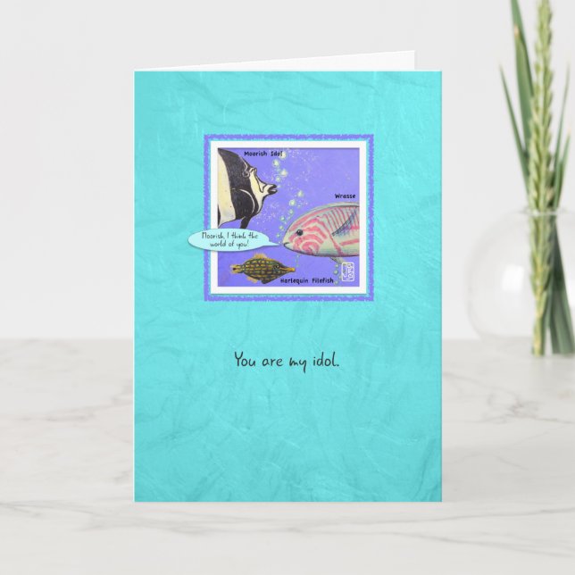 Sea Creatures Moorish Idol Fish Thank You Card (Front)