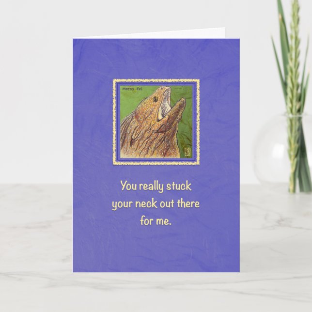 Sea Creatures Moray Eel Thank You Card (Front)