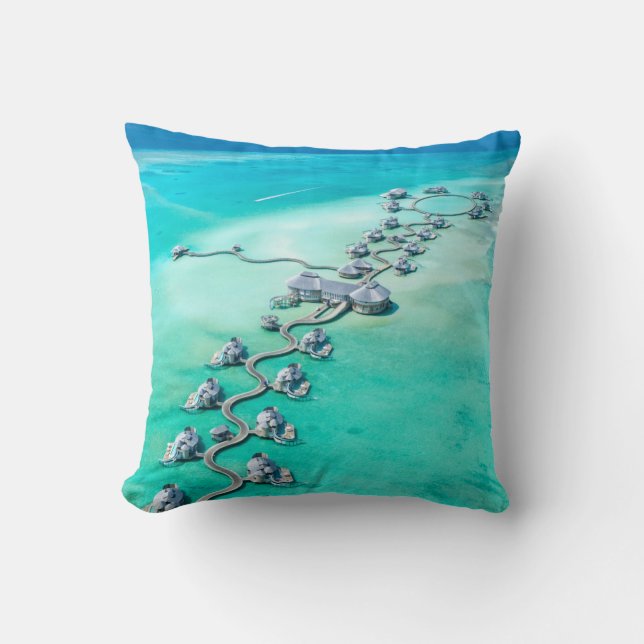 Sea Creatures Throw Pillow (Front)