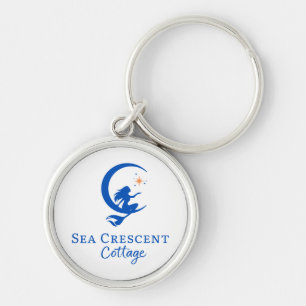 Sea Crescent cottage keychain, bag charm Keychain