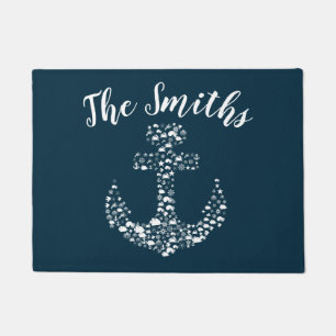 Sea Critters Anchor Nautical / Coastal Doormat