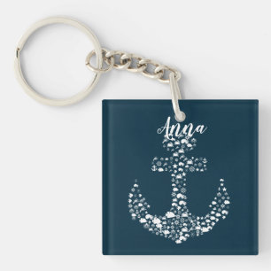 Sea Critters Anchor Nautical / Coastal Keychain