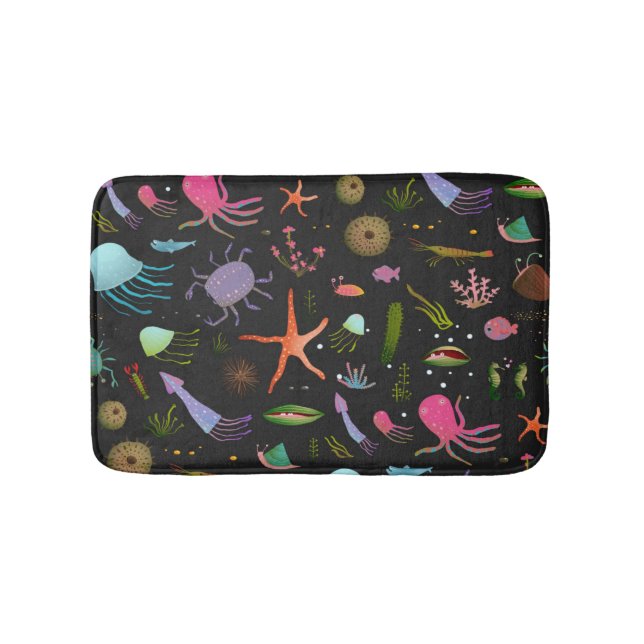 Sea Critters Pattern Bath Mat (Front)