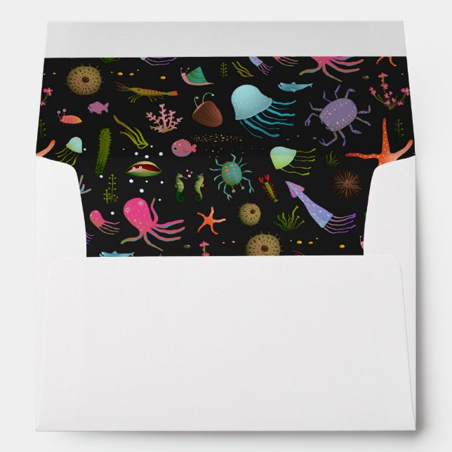 Sea Critters Pattern Envelope (Back (Bottom))