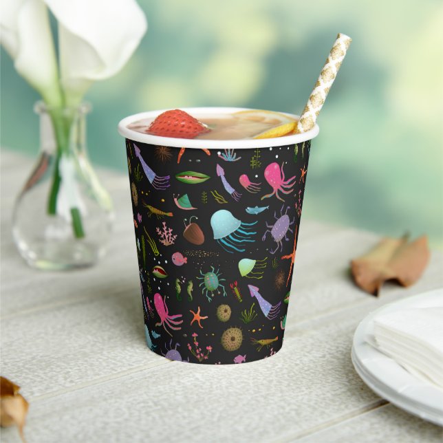 Sea Critters Pattern Paper Cups (Insitu)