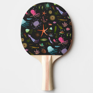 Sea Critters Pattern Ping Pong Paddle