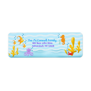 SEA CRITTERS PRINTABLE ADDRESS LABELS