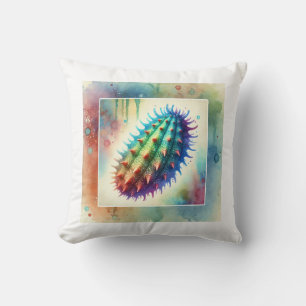 Sea cucumber painting 010824AREF116 - Watercolor Throw Pillow