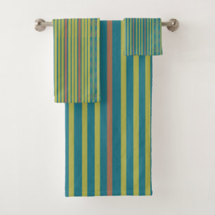 Sea Desert and Clay Stripes   Bath Towel Set