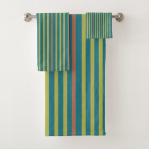 Sea Desert and Clay Stripes Bath Towel Set