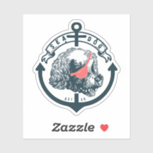 SEA DOG Maltese sailor illustration