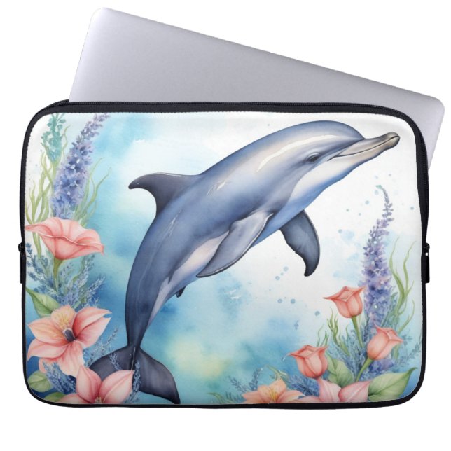 Sea Dolphin Laptop Sleeve (Front)
