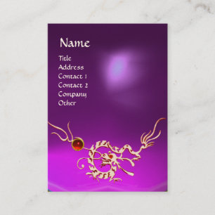 SEA DRAGON 2 AMETHYST MONOGRAM ,Beauty Salon Spa Business Card