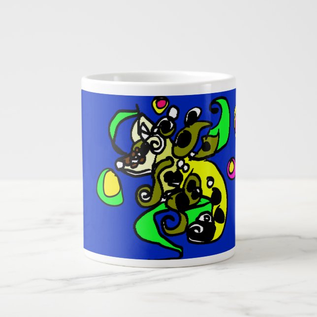 Sea dragon art  large coffee mug (Front)