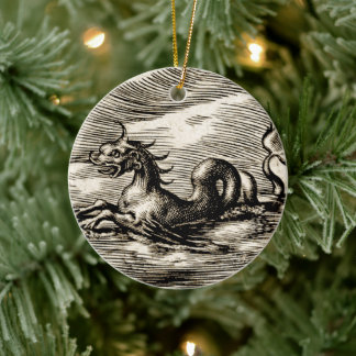Sea Dragon from 16th Century World Map Ceramic Ornament