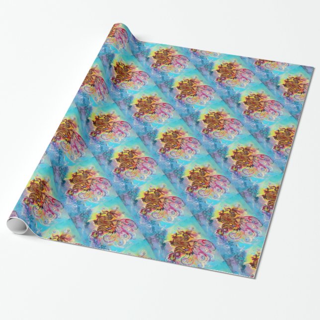 SEA DRAGON WRAPPING PAPER (Unrolled)
