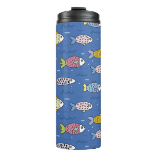 sea fish blue submarine animals thermal tumbler