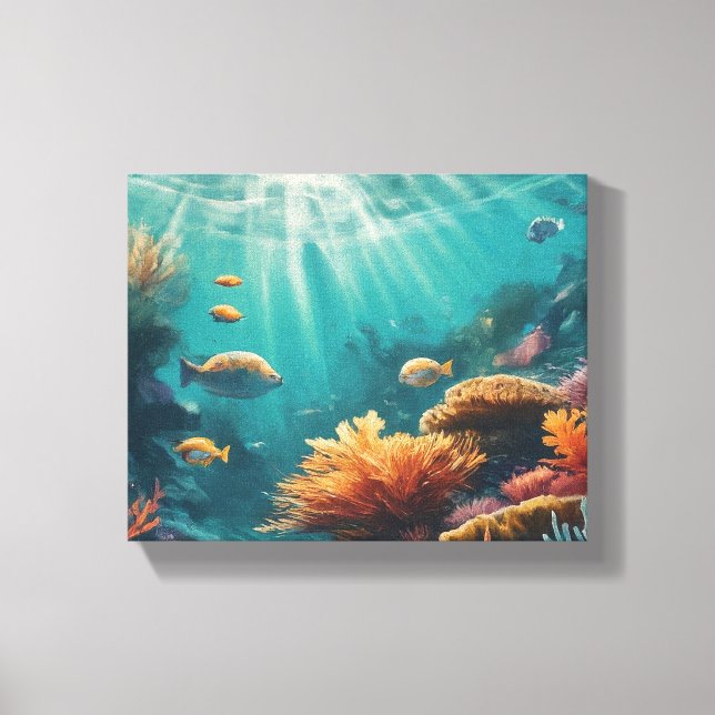 sea fish canvas painting (Front)