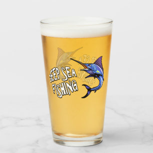 Sea Fishing Beer Pint Glass