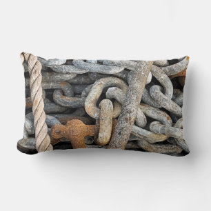 SEA FISHING CHAIN AND ROPE LUMBAR PILLOW
