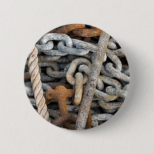 SEA FISHING CHAINS 2 INCH ROUND BUTTON